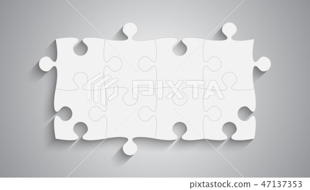 Silver Grey Piece Puzzle Rectangle Banner. Puzzle. Silver Grey Piece Puzzle Rectangle Banner. Puzzle. 47137353