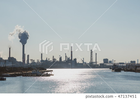 (Kanagawa Prefecture-urban scenery) Kawasaki's industrial area scenery 8 (Kanagawa Prefecture-urban scenery) Kawasaki's industrial area scenery 8 47137451