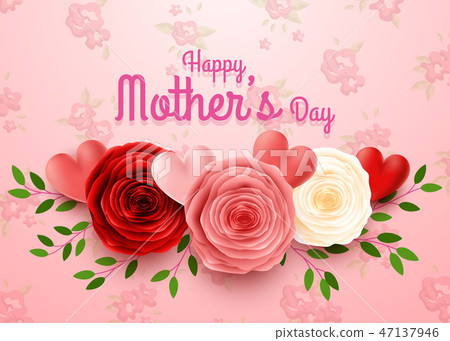 Happy Mother's Day with flowers background Happy Mother's Day with flowers background 47137946