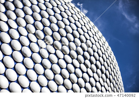 Futuristic modern building exterior cladding at 47140092