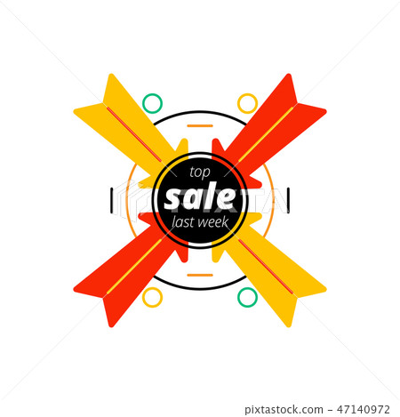 Arrows pointing at sale writing Arrows pointing at sale writing 47140972