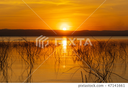 sunset at Mun river, Nakhon Ratichasima, Thailand sunset at Mun river, Nakhon Ratichasima, Thailand 47141661