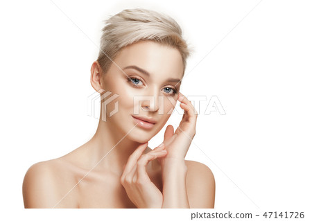Beautiful Girl face. Perfect skin Beautiful Girl face. Perfect skin 47141726