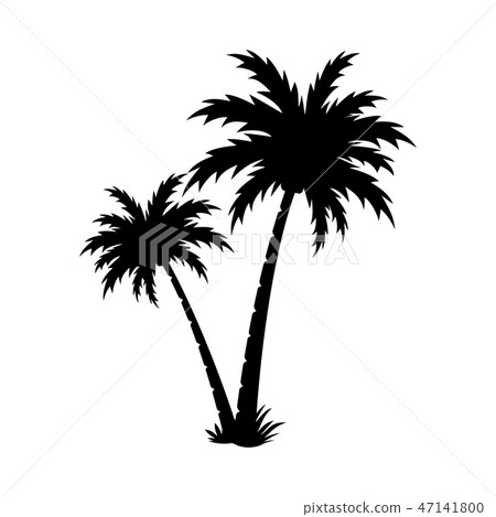 Palm Tree Silhouette Vector Image Stock Illustration Palm Tree Silhouette Vector Image Stock Illustration