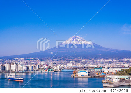 （靜岡縣）Takonoura港和富士山 47142006