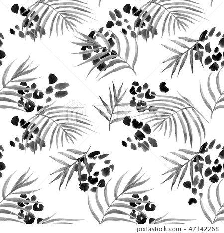 Watercolor abstract tropical vector pattern Watercolor abstract tropical vector pattern 47142268