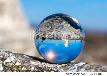 Upside down landscape of Pobiti Kamani, Bulgaria 47143076