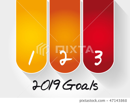 2019 Goals, business, sport and health concept 2019 Goals, business, sport and health concept 47143868