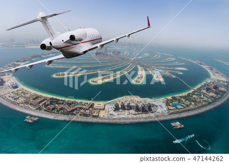 Dubai Palm artificial Island with private jet Dubai Palm artificial Island with private jet 47144262