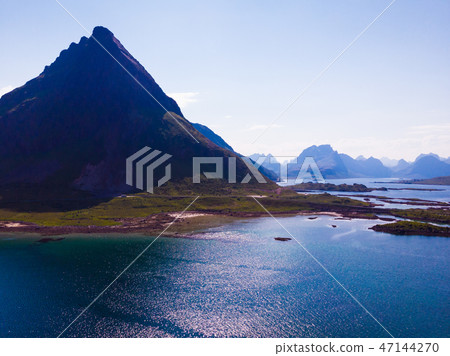 Lofoten sea mountains landscape, Norway Lofoten sea mountains landscape, Norway 47144270