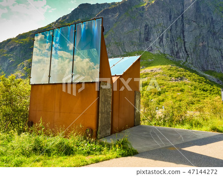 Modern disign architecture toilet, Lofoten Norway 47144272