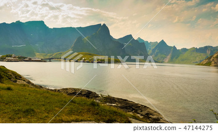 Seascape on Lofoten islands Norway 47144275