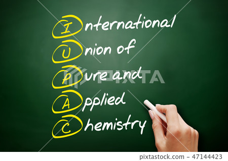 IUPAC acronym, concept on blackboard IUPAC acronym, concept on blackboard 47144423