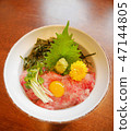 Japanese cuisine minced raw tuna belly on rice don 47144805