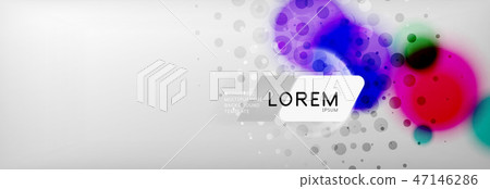 Background abstract - blurred dotted color circle shape, techno bubbles 47146286