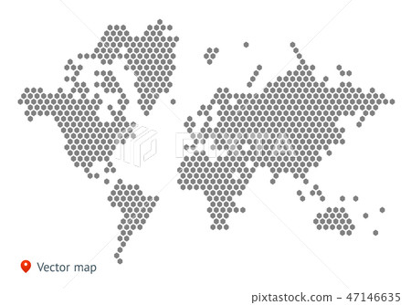 Abstract vector map of the world 47146635