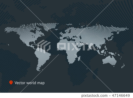 Abstract vector map of the world - Stock Illustration [47146649] - PIXTA