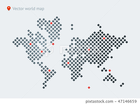 Abstract vector map of the world 47146659