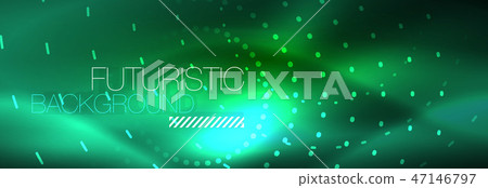 Blue neon dotted circles abstract background, technology energy Blue neon dotted circles abstract background, technology energy 47146797