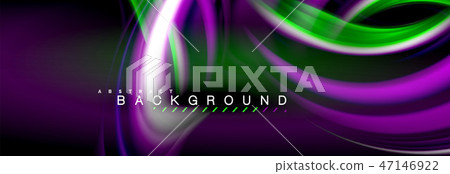 Blurred fluid colors background, abstract waves lines, mixing colours with light effects on light 47146922