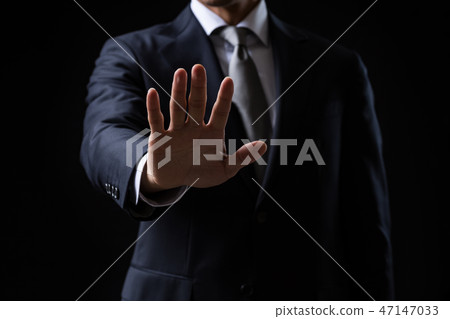Businessman to palm out Businessman to palm out 47147033