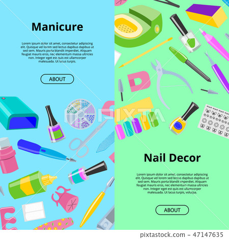 Manicure seamless pattern vector pedicure and manicuring accessory or tools nail-file or scissors of Manicure seamless pattern vector pedicure and manicuring accessory or tools nail-file or scissors of 47147635