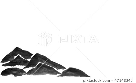 Rock ink painting illustration Rock ink painting illustration 47148343