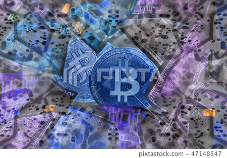 Economy trends virtual digital currency background 47148547