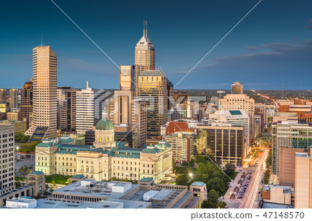 Indianapolis, Indiana, USA downtown skyline 47148570