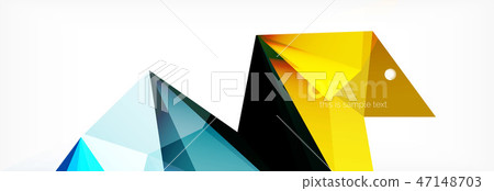 Modern geometric background. Poster template with polygonal elements Modern geometric background. Poster template with polygonal elements 47148703