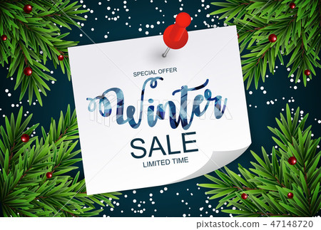 Winter Sale Background Special Offer Banner Winter Sale Background Special Offer Banner 47148720