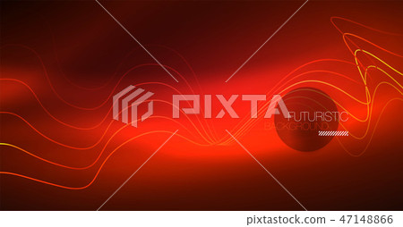 Neon lines wave background. Abstract composition Neon lines wave background. Abstract composition 47148866