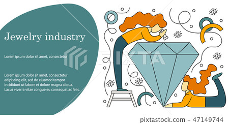 Vector illustration concept of jewelry industry.  47149744
