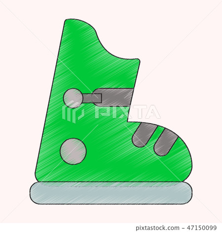 flat shading style icon ski boots 47150099