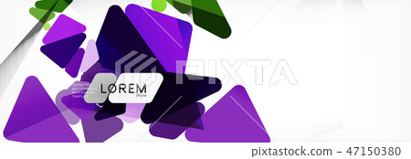 Mosaic triangular low poly style abstract geometric background. Polygonal vector. Abstract white 47150380