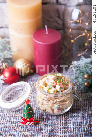Traditional New Year Russian salad Olivier 47151101