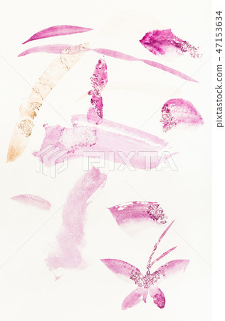 brush strokes are hand drawn on creamy paper brush strokes are hand drawn on creamy paper 47153634