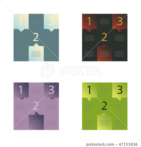 Set of abstract paper infografics. Vector eps10 illustration 47153836