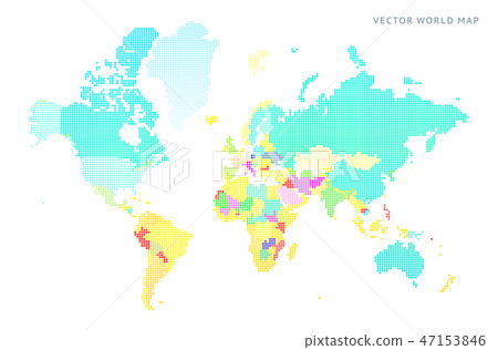 Abstract vector map of the world 47153846