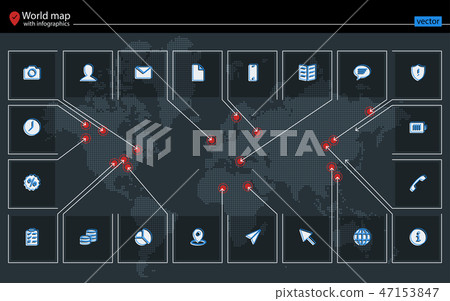 Spot the modern conceptual vector map 47153847