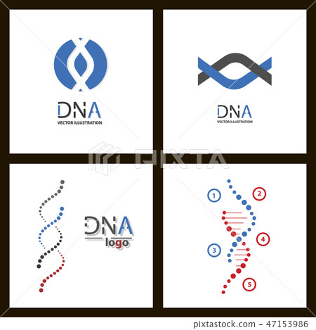 Set of science template, wallpaper or banner with a DNA molecules. Vector illustration. Set of science template, wallpaper or banner with a DNA molecules. Vector illustration. 47153986