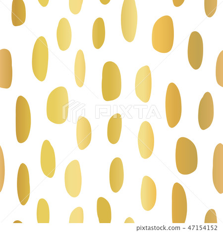 Gold foil spot shape seamless vector pattern white Gold foil spot shape seamless vector pattern white 47154152