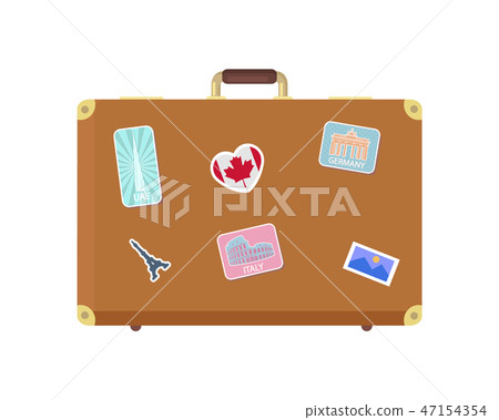 Luggage Journey for Traveler with Bag Icon Vector 47154354