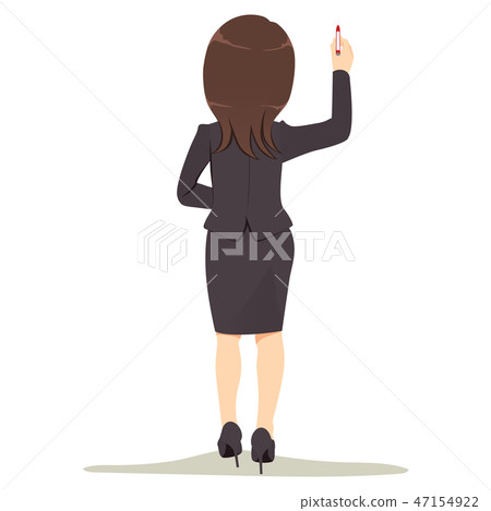 Businesswoman Writing White Space 47154922