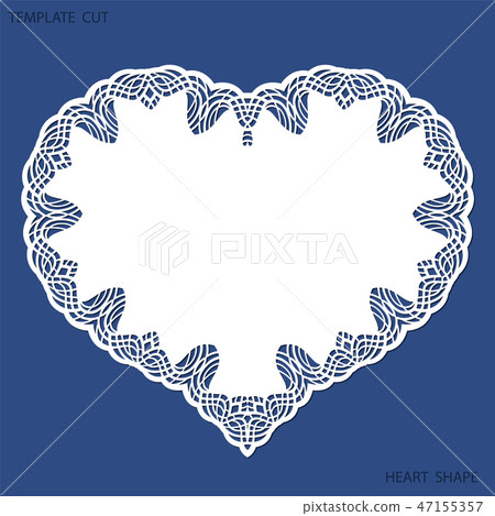 Greeting card with openwork border, paper doily  47155357
