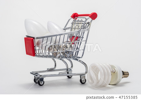 In the grocery cart are LED bulbs, next is an  47155385