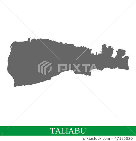 High quality map of island 47155820