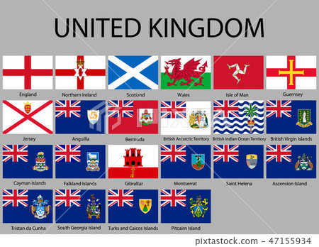 all Flags of regions of United Kingdom. - Stock Illustration [47155934 ...