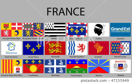 all Flags regions of France. Stock Illustration [47155949] PIXTA