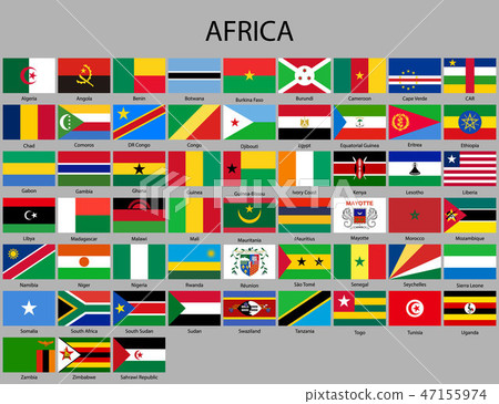 all flags of Africa 47155974
